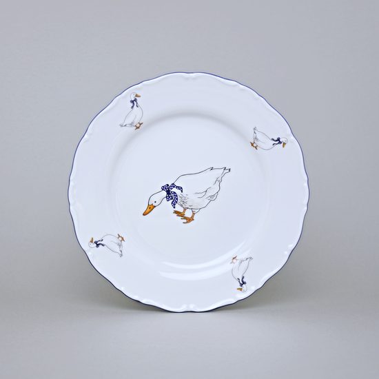Plate dessert 19 cm, Ophelia goose, Thun 1794