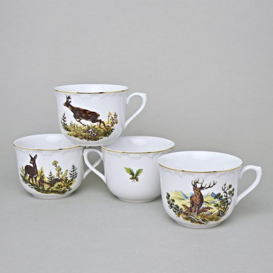 Cup (mug) R 0,25 l, Hunting, 4 pcs., Cesky porcelan a.s.