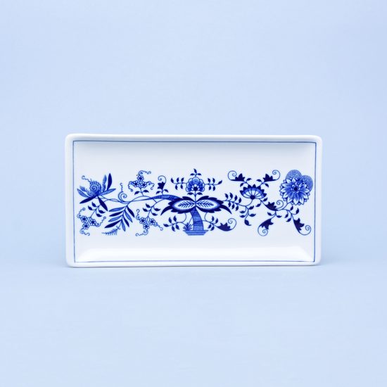 Talíř na ryby obdélníkový 24,7 x 12,7 cm, Cibulák, originální z Dubí