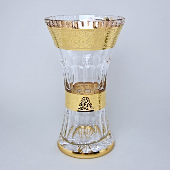Crystal Vase Romantic "X", h: 305 mm, Gold, Ales Zverina - AZ Design
