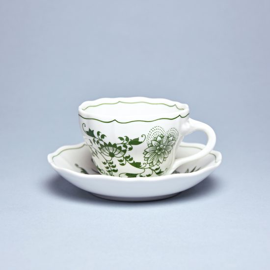 Cup A/1 0,12 l + saucer A/1 13 cm, Original Green Onion pattern