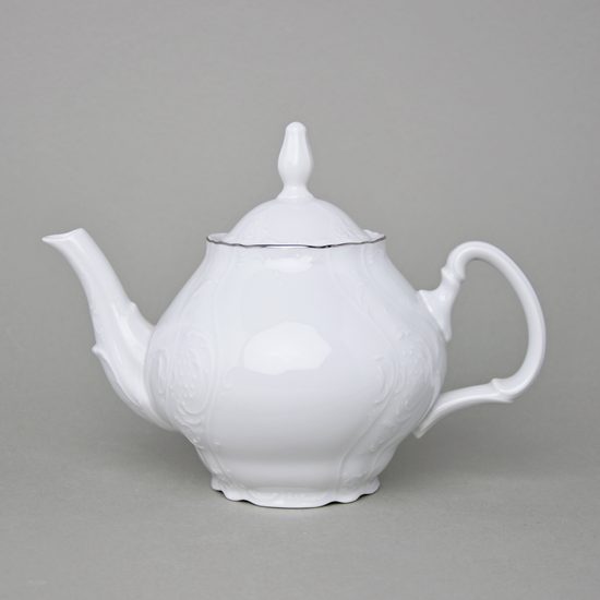Tea pot 1,2 l, Thun 1794, karlovarský porcelán, BERNADOTTE platinum