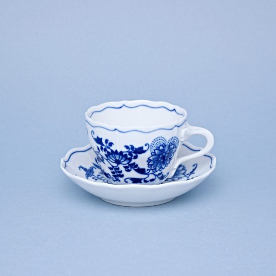 Cup and saucer A/2 + B, 170 ml / 14 cm, Original Blue Onion Pattern