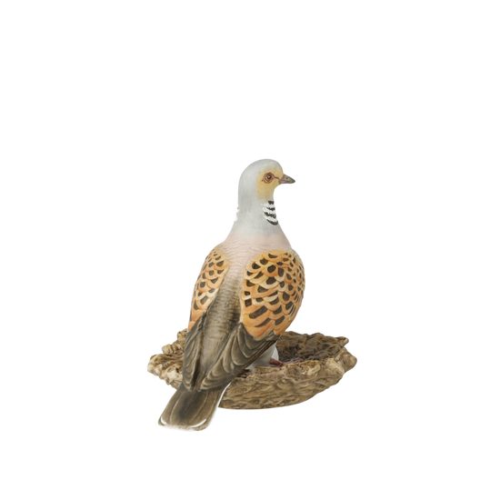 Pták roku 2020 - hrdlička 12 cm, porcelán - dekor biskvit, Goebel