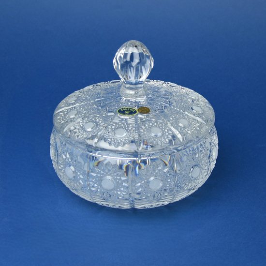 Jar w/Lid 16,5 cm, cut 500 pk, Bohemia Crystal