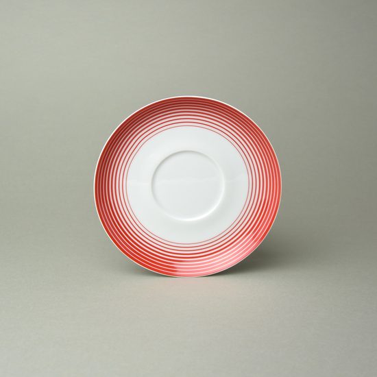 Sacuer 16 cm, Thun 1794, karlovarský porcelán, TOM 29954a0 red stripes