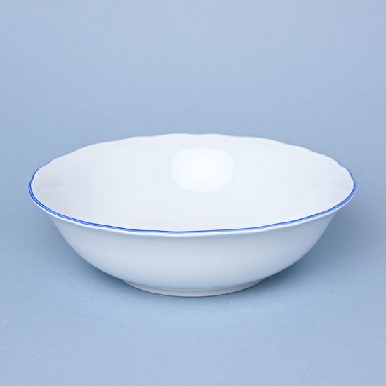 Bowl 23 cm, White with blue line, Cesky porcelan a.s.