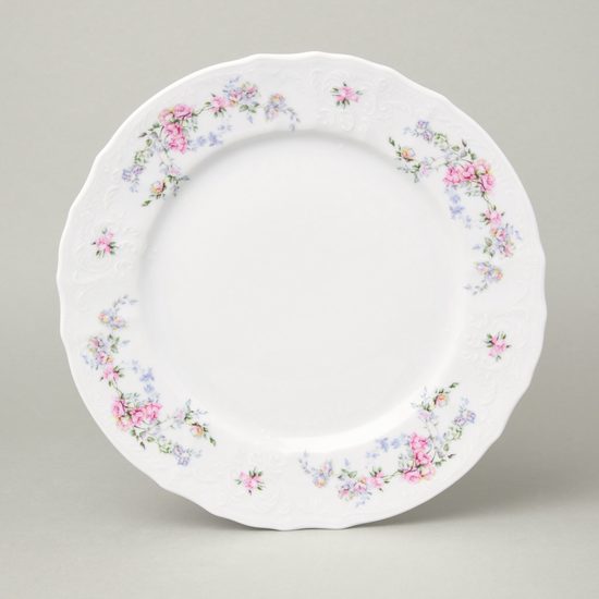 Dinner plate 25 cm, Thun 1794 Carlsbad porcelain, BERNADOTTE climbing roses