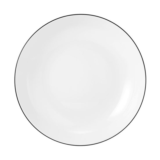 Plate deep 21 cm, Lido Black Line, Seltmann Porcelain