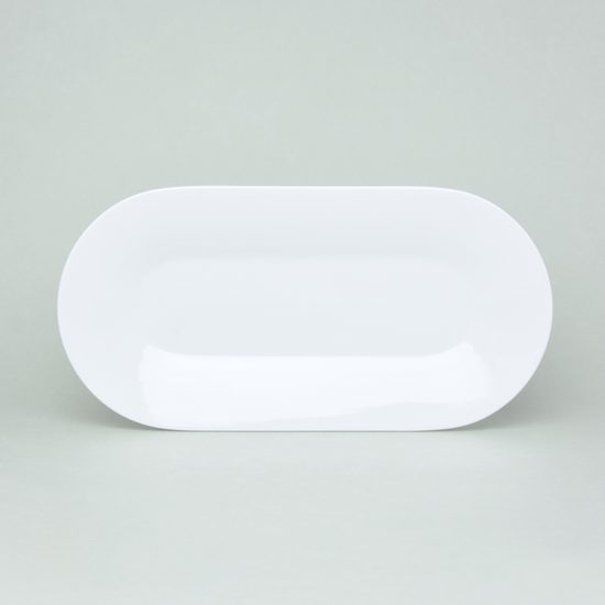 Bohemia White, Dish oval middle 35,5 x 17,5 cm, Pelcl design, Cesky porcelan a.s.