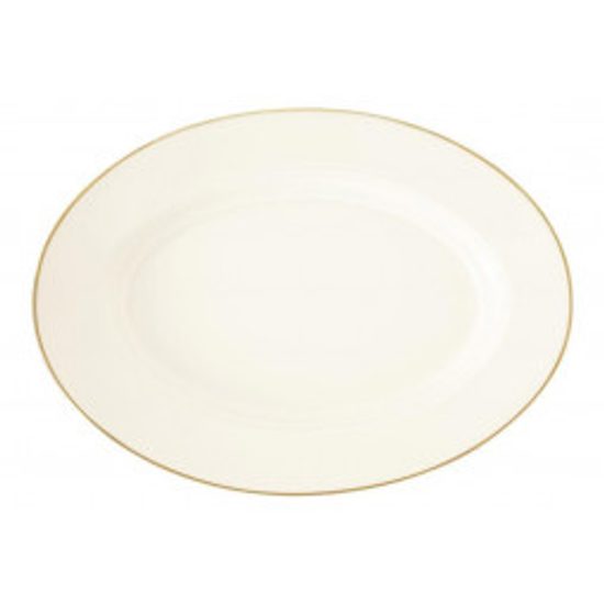 Platter oval 24 x 17,5 cm, Saphir Diamant oro 4159, Tettau Porcelain