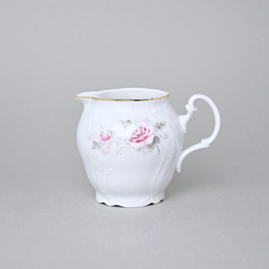 Zlatá linka: Mlékovka 250 ml, Thun 1794, karlovarský porcelán, BERNADOTTE růžičky