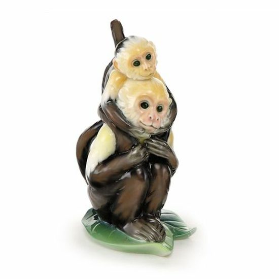 Opičky otec a syn 8,3 x 5,1 x 10,8 cm, Porcelán FRANZ
