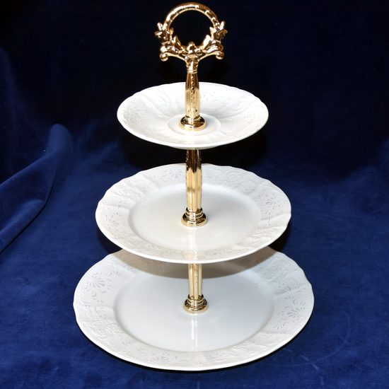 Mráz bez linky: Etažer talířový 33 cm, Thun 1794, karlovarský porcelán, BERNADOTTE