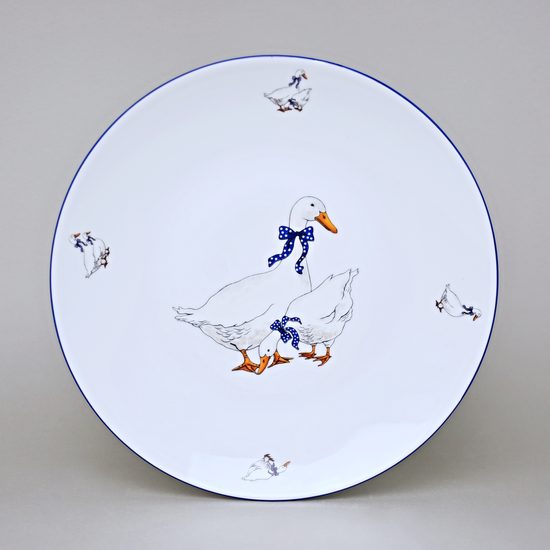 Coups goose, Plate dining 26 cm, Thun 1794, karlovarský porcelán