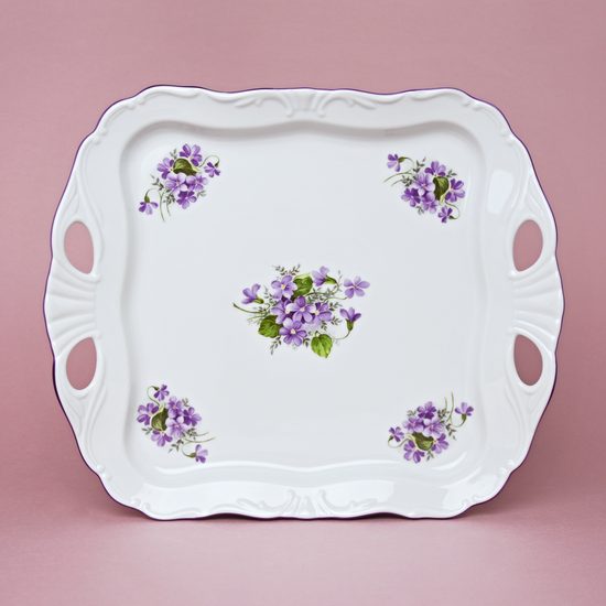 Platter Aida square 30 x 25 cm, Violet, Cesky porcelan a.s.