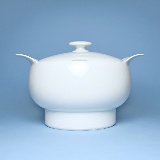 Soup tureen 2,8 l, Thun 1794 Carlsbad porcelain, Catrin white