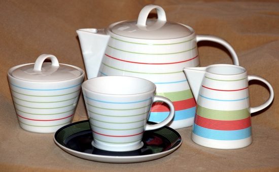 Pot tea 1,2 l + sugar bowl + creamer, Thun 1794 Carlsbad porcelain, TOM 330164
