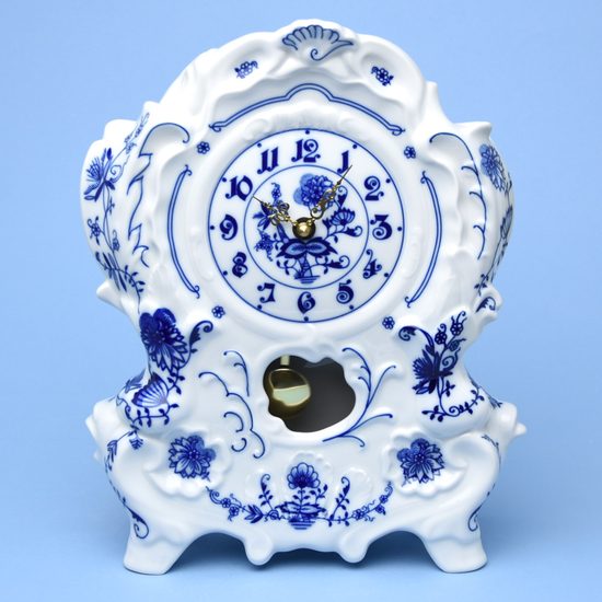 Blue Onion: Fireplace clock with pendulum 32 cm, Leander Loučky