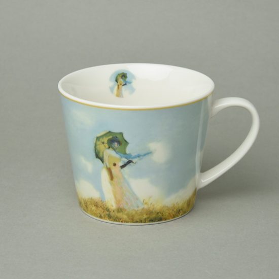 Mug 610 ml, Lady with umbrella, C. Monet, DuoGifts porcelain