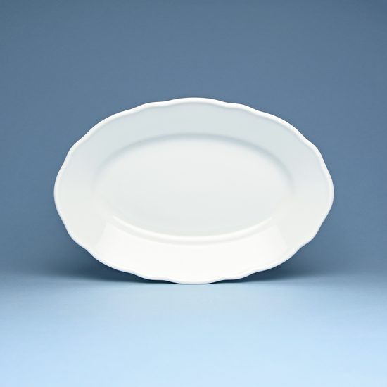 Oval Bowl 24 cm, White Porcelain, Cesky porcelan a.s.