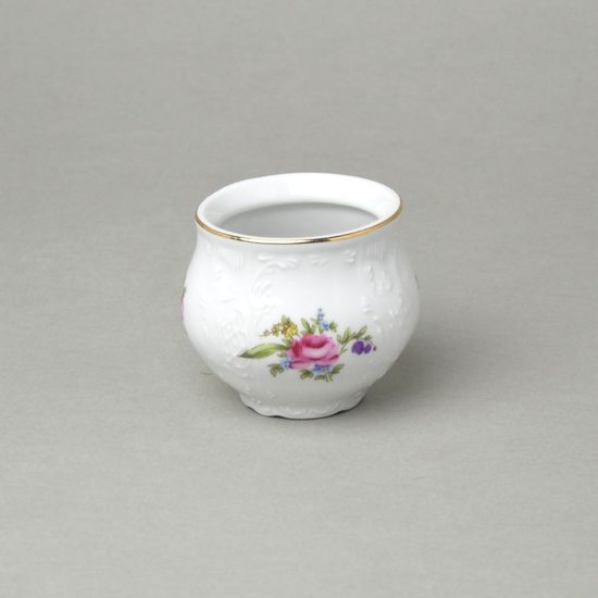 Hořčičník (malá cukřenka) 150 ml - spodek, Thun 1794, karlovarský porcelán, BERNADOTTE míšeňská růže
