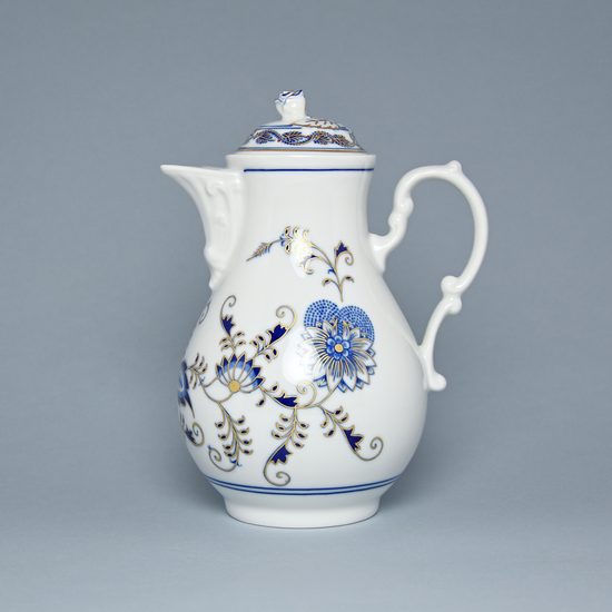 Coffee pot with the lid 0,90 l, Original Blue Onion Pattern + Gold