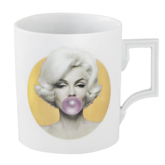Hrnek Henkel 100 mm 500 ml, Marilyn Monroe se zlatou bublinou, Míšeňský porcelán