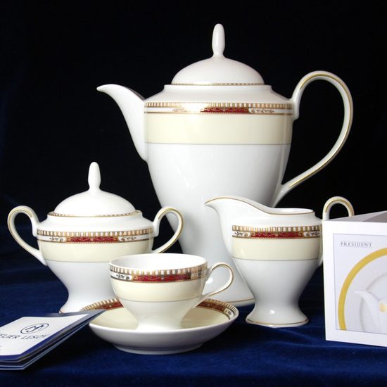 211: Coffee set President for 6 pers., Atelier Lesov porcelain