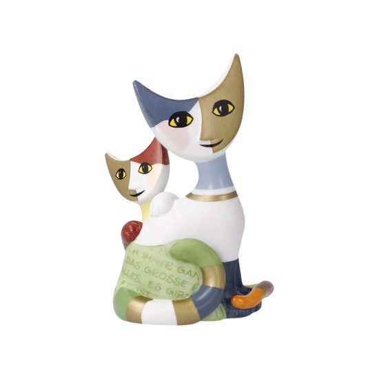 Figurine R. Wachtmeister - Cats Mattia and Viola, 5 / 5,5 / 8 cm, Porcelain, Cats Goebel