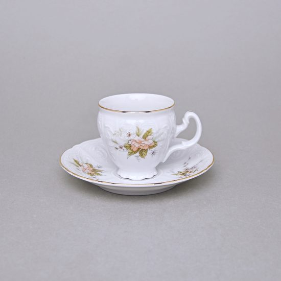 Espresso cup and saucer 75 ml / 12 cm, Thun 1794 Carlsbad porcelain, BERNADOTTE 023011