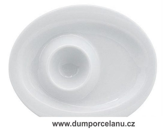 Egg cup plate, Top life White, Seltmann Porcelain