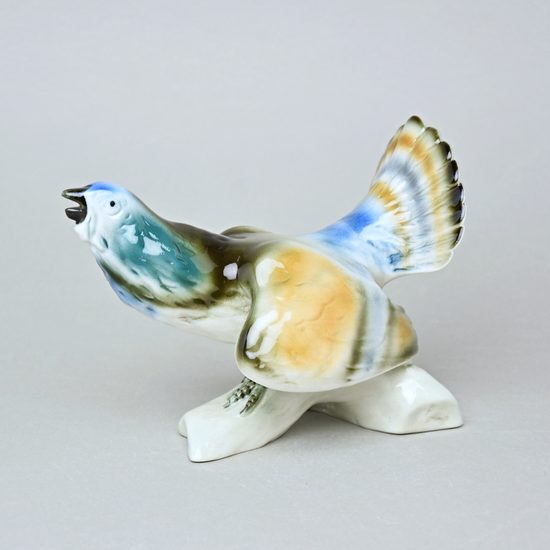 Tetřev, 19 x 13 x 15 cm, Luxor, Porcelánové figurky Duchcov