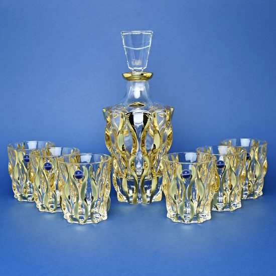 Whisky set 1+6, 750 + 230 ml, Rhapsody + Gold, RoyalCrystal
