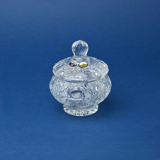 Dóza s víkem / cukřenka 250 ml, brus Maia, Bohemia Crystal
