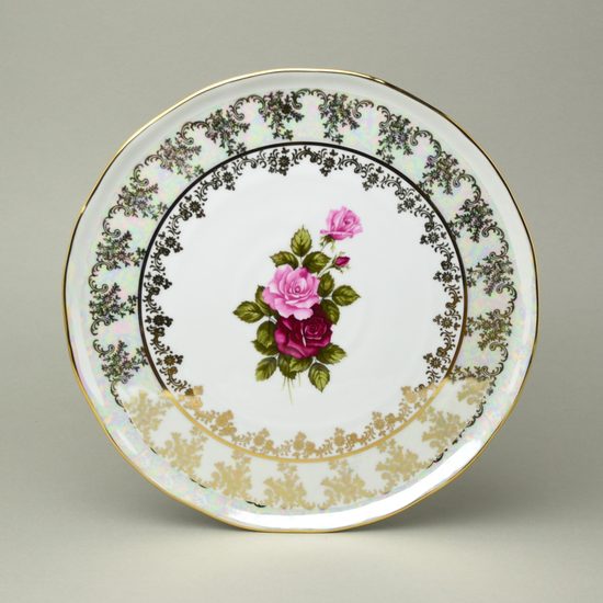 Talíř dortový / koláčový 28 cm, Cecily, porcelán QueensCrown