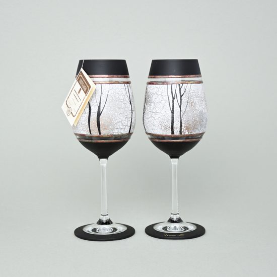 Studio Miracle: Wine Glasses, 2 pcs. 300 ml, Hand-decorated by Vlasta Voborníková