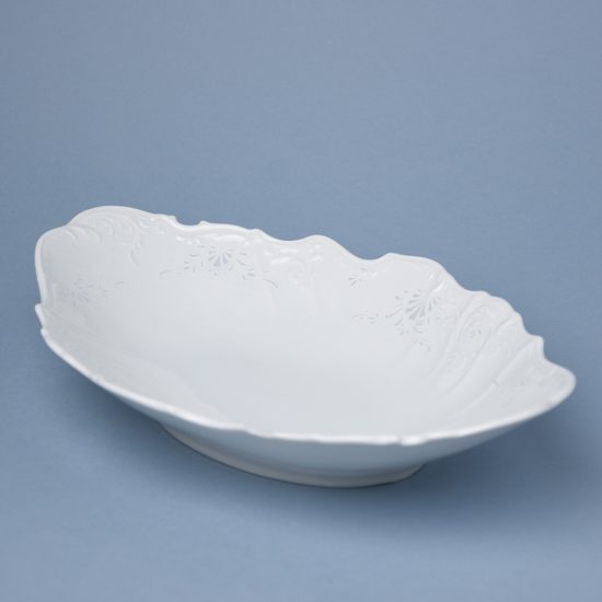 Frost no line: Bread basket 34 cm, Thun 1794 Carlsbad porcelain, BERNADOTTE