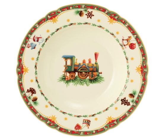 Talíř hluboký 23 cm, Marie-Luise 65007 vánoční nostalgie, porcelán Seltmann