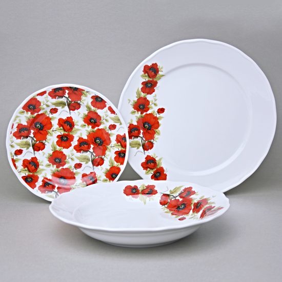 Talířová sada pro 6 osob 26-24-19, Vlčí mák, Český porcelán a.s.