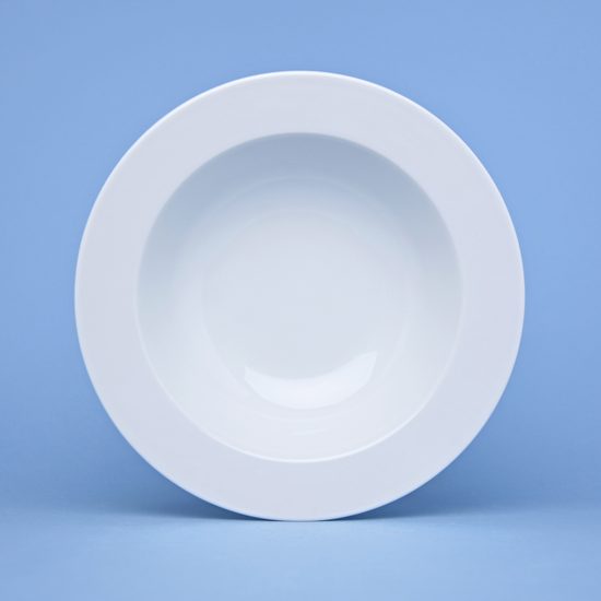 Plate deep 22 cm (450 ml), ELLA white, Thun 1794, karlovarský porcelán