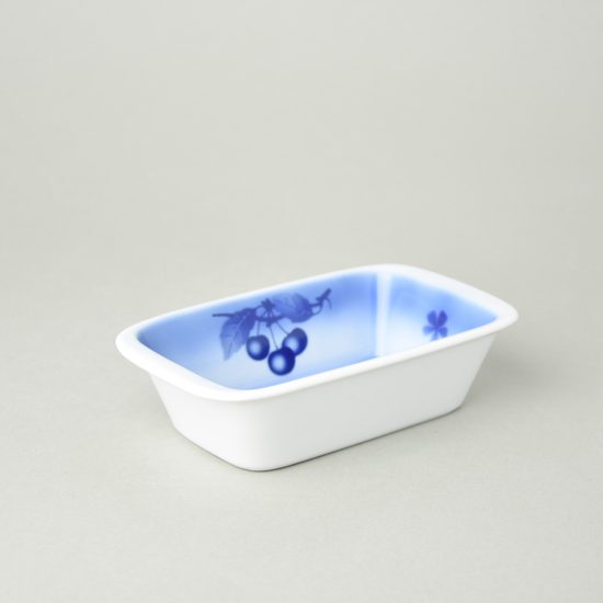 Small baking bowl 17 x 10,5 x 4,5 cm, Thun 1794, karlovarský porcelán, BLUE CHERRY