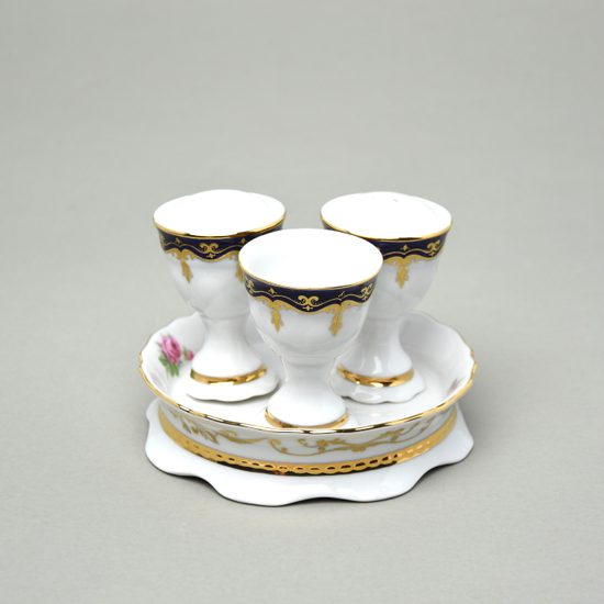 440: Sada sypátek - dochucovací sada s táckem, Sonáta, kobalt + růže, Leander Loučky