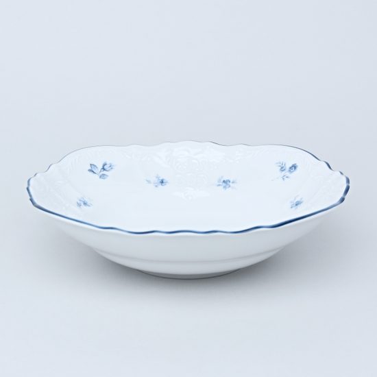 Bowl 25 cm, Thun 1794 Carlsbad porcelain, BERNADOTTE blue flower