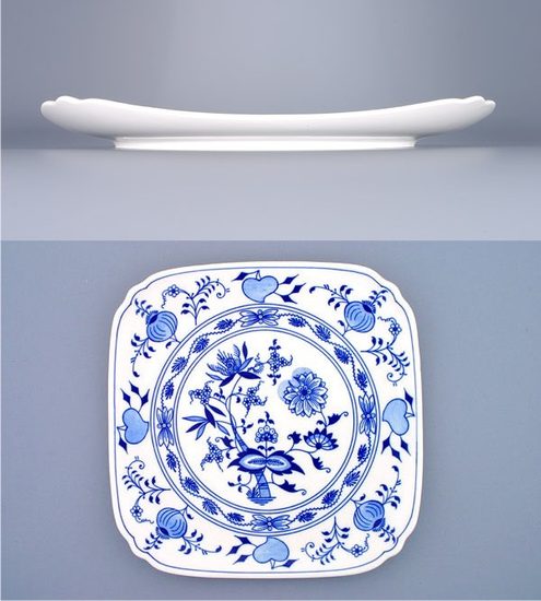 Plate square 29 cm, Original Blue Onion pattern