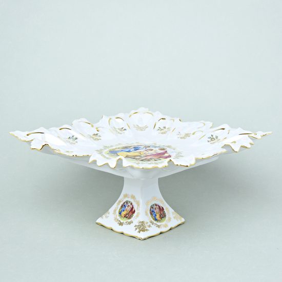 Tray 29 x 29 cm on stand, The Three Graces, Royal Queen porcelain CZ