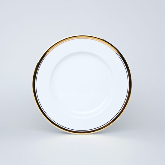 511: Dessert Plate 19 cm, Sabina, Gold Line, Leander Loučky