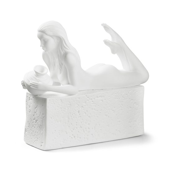 Figurine Zodiac Aquarius, female, 20,4 / 6,8 / 18 cm, high quality biscuit porcelaine, Ch. Marott, Goebel