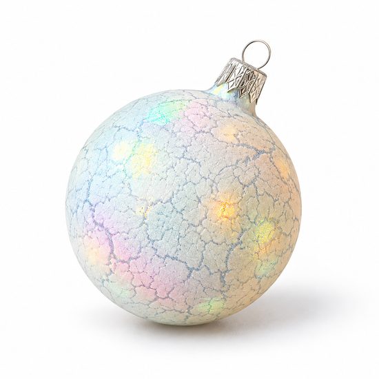 Christmas Tree Decoration Ball, 8 cm, Rainbow, Czech Glass christmas decorations