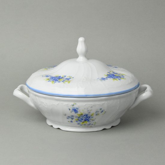 Soup / Vegetable turreen 1,5 l, Thun 1794, karlovarský porcelán, BERNADOTTE forget-me-not